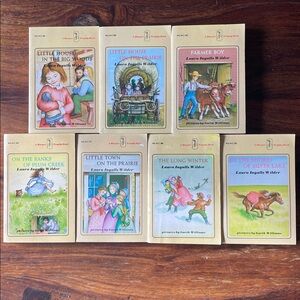 7 Little House Books By Laura Ingalls Wilder Kids Chapter Paperback Vintage 1981
